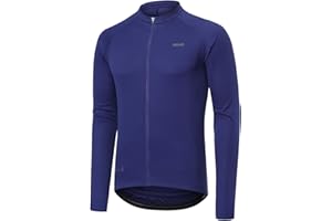 ARSUXEO Light Weight Long Sleeve Cycling Jersey Men Bike Jersey Bike Bicycle Biking Shirt