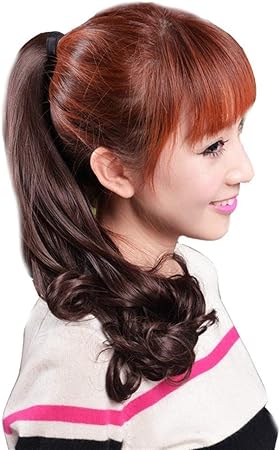Amazon Co Jp Xiang Ye 気質梨花ポニーテール女性かつらセットファッションヘアピース女性ロングカーリーポニーテール Color Golden Brown ビューティー