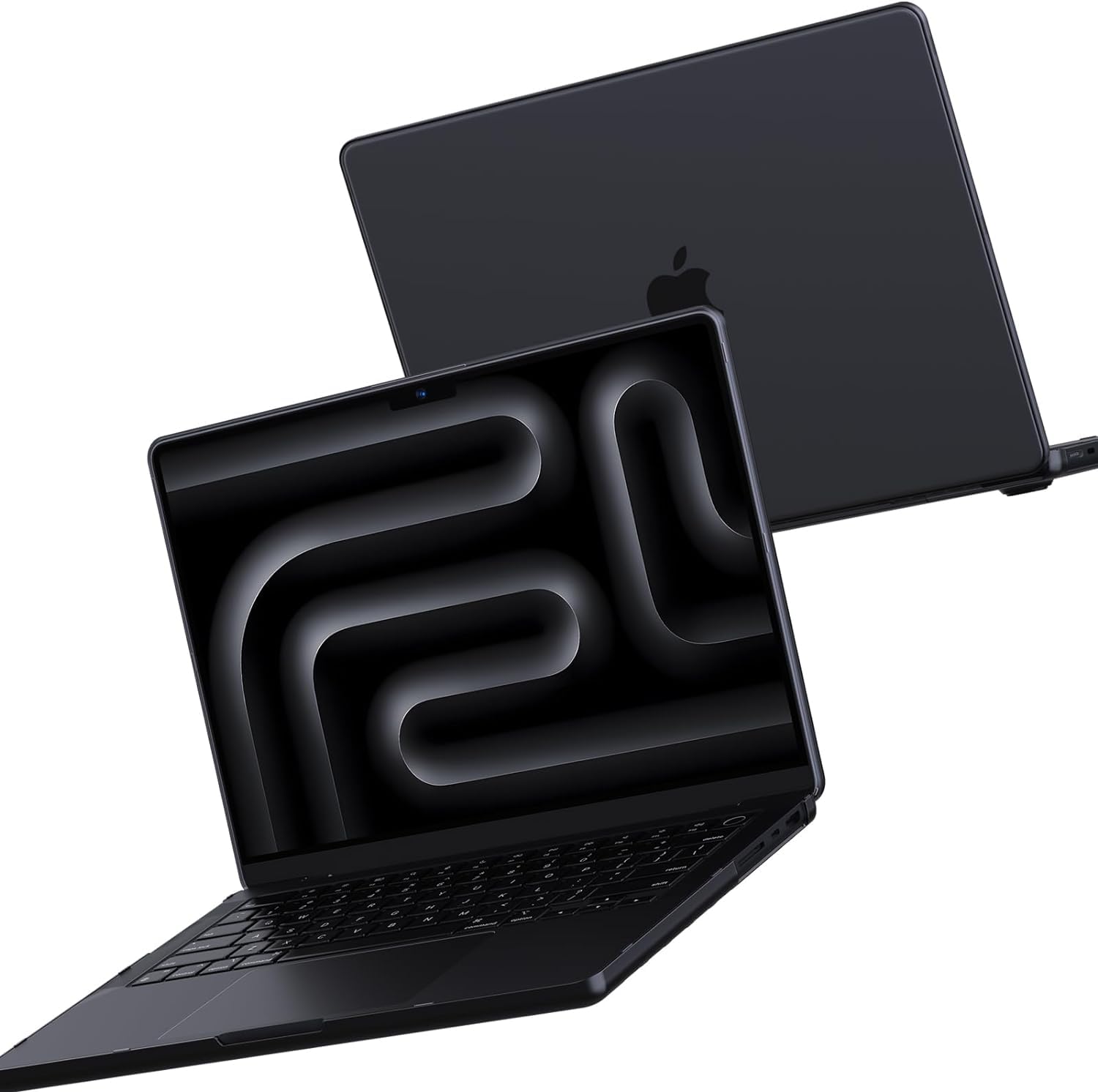 Soonjet 対応 MacBook Pro 14インチ用ケース 2024-2021 M4-M1 Pro/Max [公式カラー100%マッチ] [サイエンティフィックスリム] A3112 A3185 A3401 A2992 A2918 A2779 A2442 ノートパソコン用保護ハードケース マットカバー - スペースブラッククリア