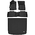 HAFIDI® Floor Mats & Cargo Liner Set Fit for Mitsubishi Eclipse Cross 2022-2024 2025 All Weather Protection TPE Anti-Slip Automotive Full Set Floor Liners Custom Accessories - Black