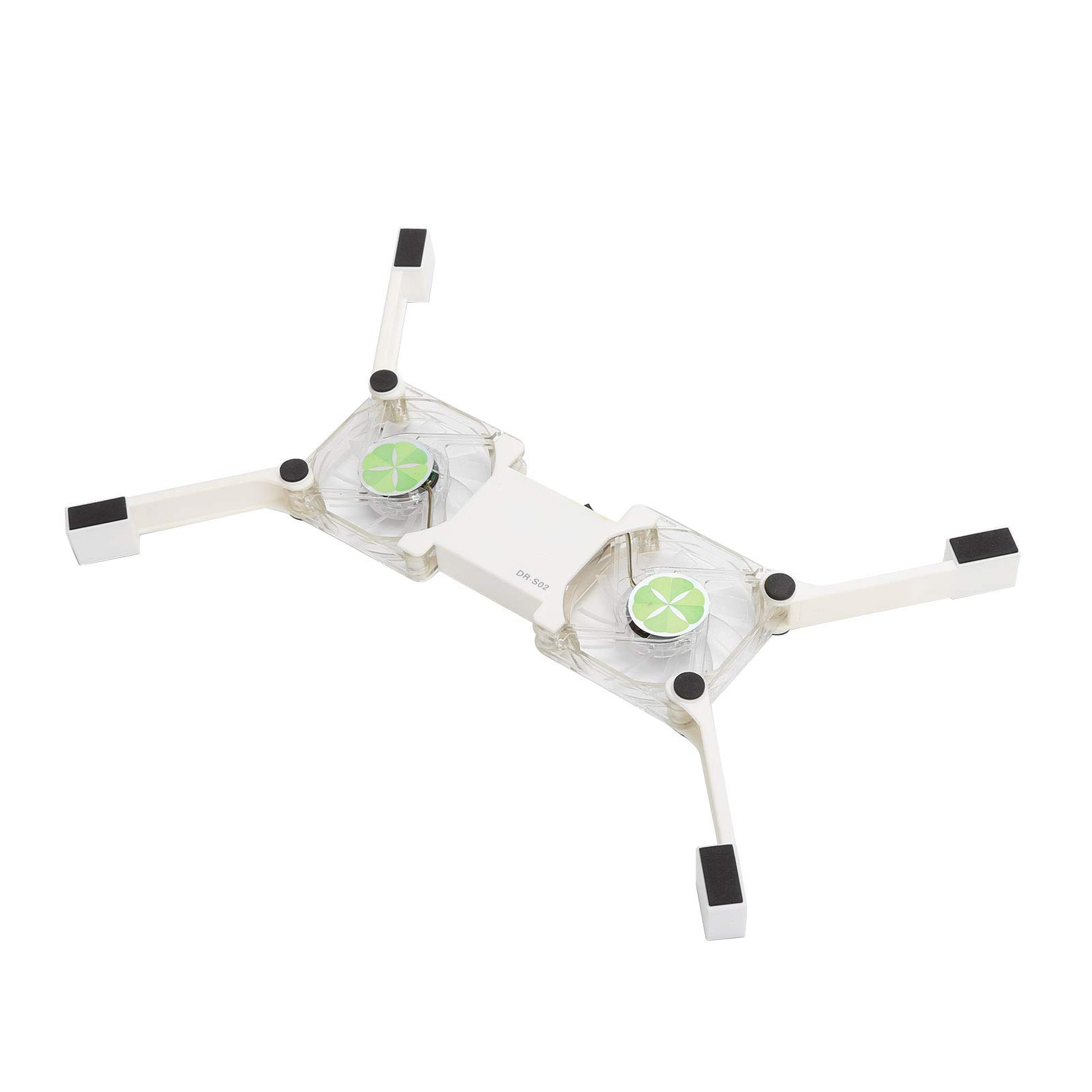 ASHATA Foldable Laptop Cooling Pad, Folding USB Laptop Cooling Pad 2 Fans Laptop Cooler, USB Foldable Radiator Cooler Stand Light Portable with AntiSkid Mount(white)