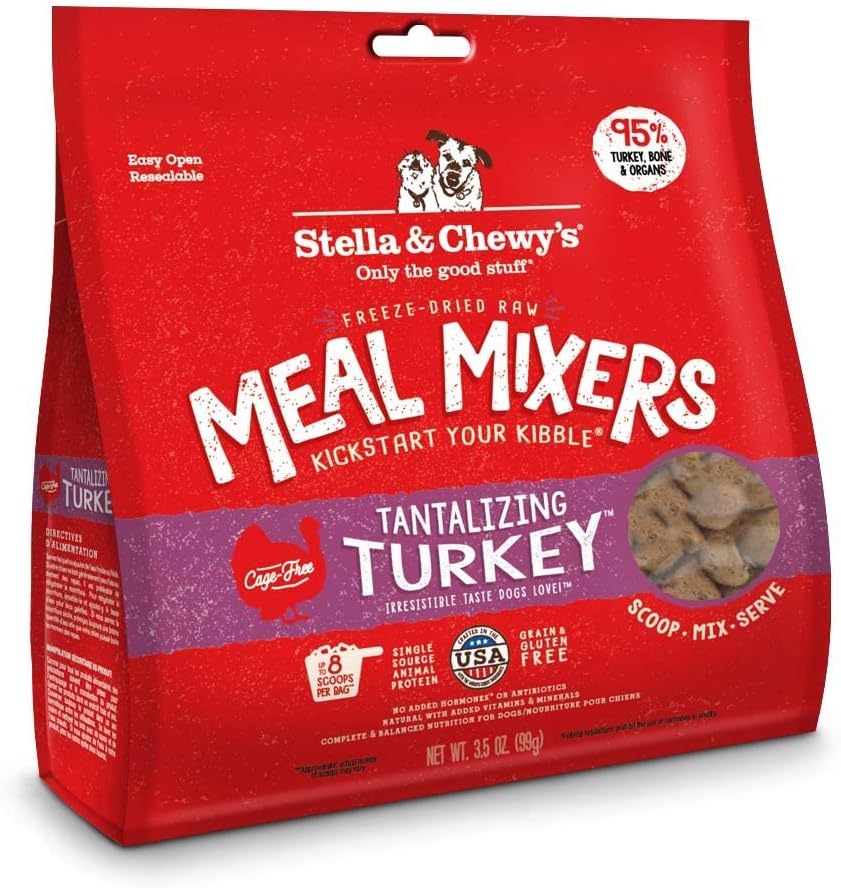 Stella & Chewy's Meal Mixers Freeze Dried Tantalizing Turkey 3.5 Oz (3 Pack)