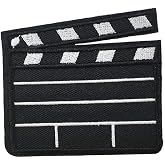 Cute-Patch Movie Film Production 'Clapperboard Logo - Embroidered Iron ON/SEW ON Patch