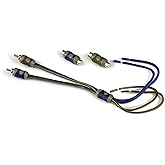KICKER 46KISL K-Series Interconnect, Speaker Wire to RCA Adapter | Connects factory radio outputs with amp inputs, plug-and-play hookup for systems without preouts, clean signal routing