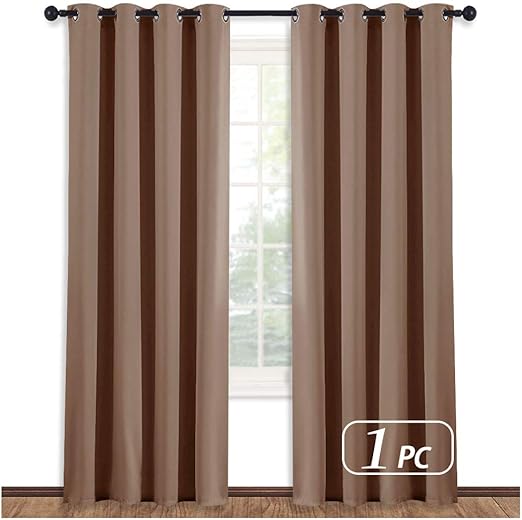Amazon Com Nicetown Grommet Blackout Curtain Panel Cappuccino