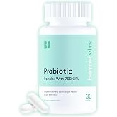 Bettervits Probiotics for Women &amp; Men, 75 Billion CFU &amp; Prebiotic | 30 Ct | 14-Strain Blend with Lactobacillus, Bifidobacterium &amp; B12 for Digestive &amp; Immune Health. Gut Health &amp; Microbiome Support.