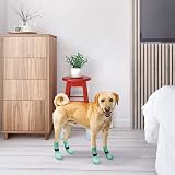 Dog Socks Paws Stop Licking Anti-Slip Grips 3 Pairs Green M view 7