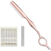 FEISIER Hair Razors for Cutting Hair, Professional Styling Texturizing Razor, Stainless Steel Thinning Razor Kit with 10 Replacement Blades, Premium Texture Cutting Razor for Salon and Home