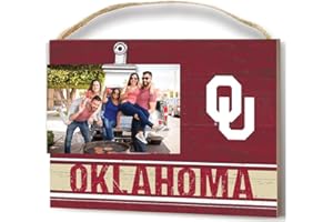 KH Sports Fan Team Color Oklahoma Sooners Clip Photo Frame, Holds 4x6 Photo, Sooners Gifts and Home Decor; Display Your Team Spirit with This Oklahoma Picture Frame