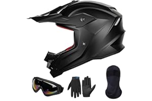 ILM Youth ATV Helmet Kids Dirt Bike Motocross BMX Off Road Motorbike Go Kart Casco DOT ECE Model Z705 (Matte Black, M)