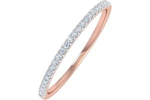 FINEROCK 0.08 Carat (ctw) 10k Gold Round White Diamond Ladies Dainty Anniversary Wedding Stackable Ring (I1-I2 Clarity)