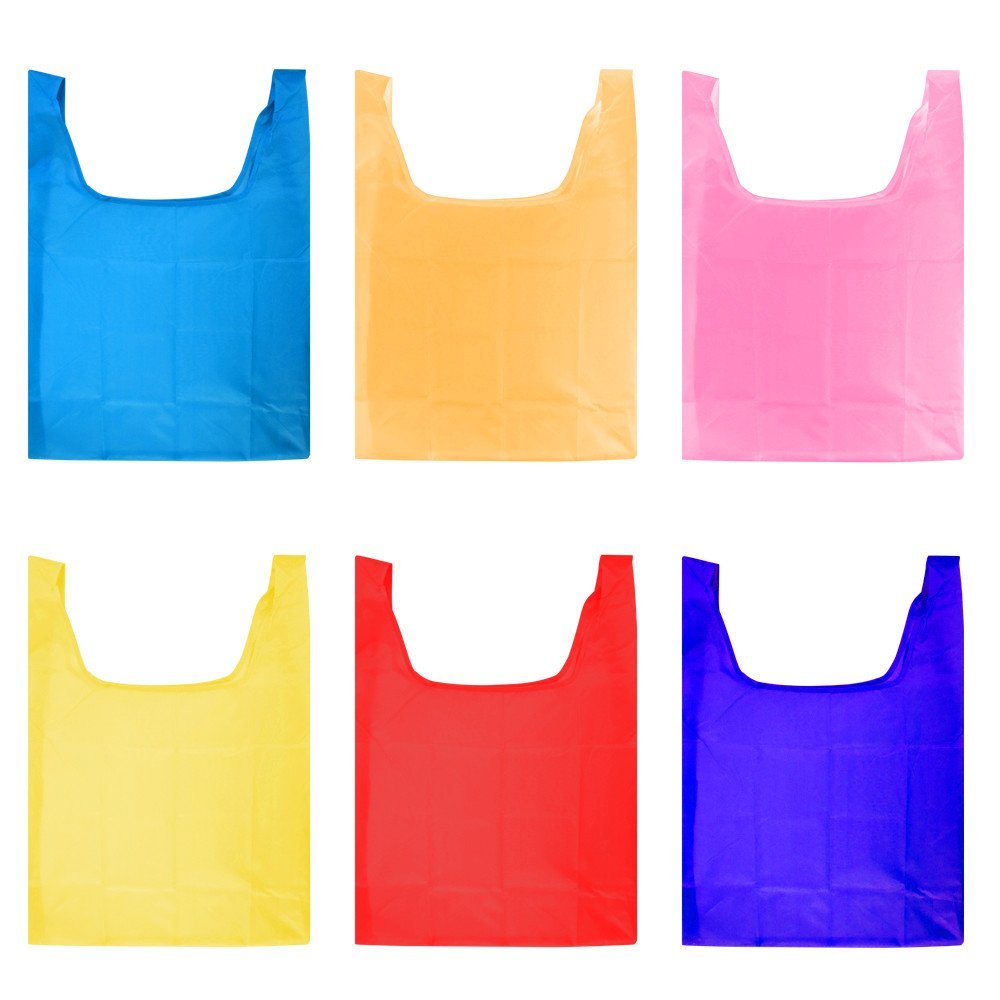 Miayon 6PCS Grocery Bags Reusable Shopping Bags Recycle Tote Bags Foldable Washable, Durable,Lightweight &Water Resistant