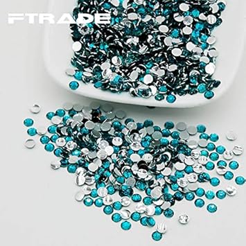 Astonish Strass Hotfix Nicht für Nagel 5000 STK/Lot SS16 4 m blau rund Farbe 3D der Form des Nagels von Flatback Rhinestone d