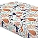 Carousel Designs Navy and Orange Woodland Animals Crib Sheet - Organic 100% Cotton Fitted Crib Sheet - Made in The USA