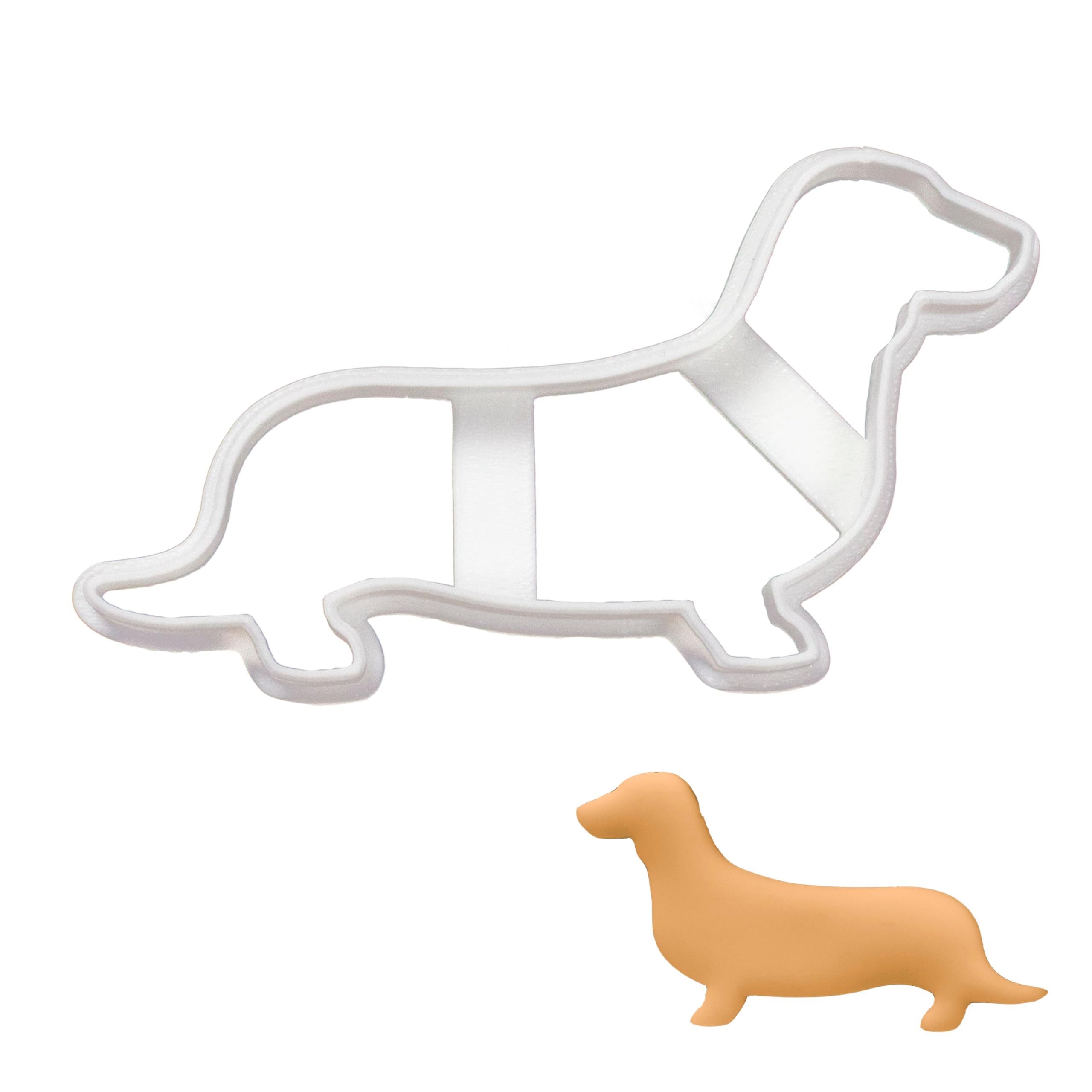BAKERLOGY Dachshund Silhouette Cookie Cutter - Detailed Biscuit Cutter Design for Baking and Crafts, Ideal on Fondant, Dough, Clay