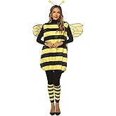 MoKid Ssdwer Women Cosplay Costume Set Halloween Bee Dress With Wings Headband Leg Sleeves For Role-playing Accessories