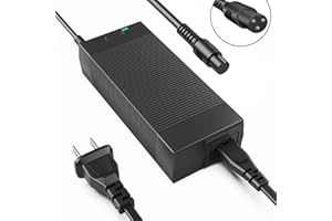 Qoovi 42V 2A Power Adapter with PowerFast 3-Prong Inline Connecter for 36V Sports Mod,Pocket Mod,and Dirt Quad Lithium Battery,Universal Electric Scooter Power Supply