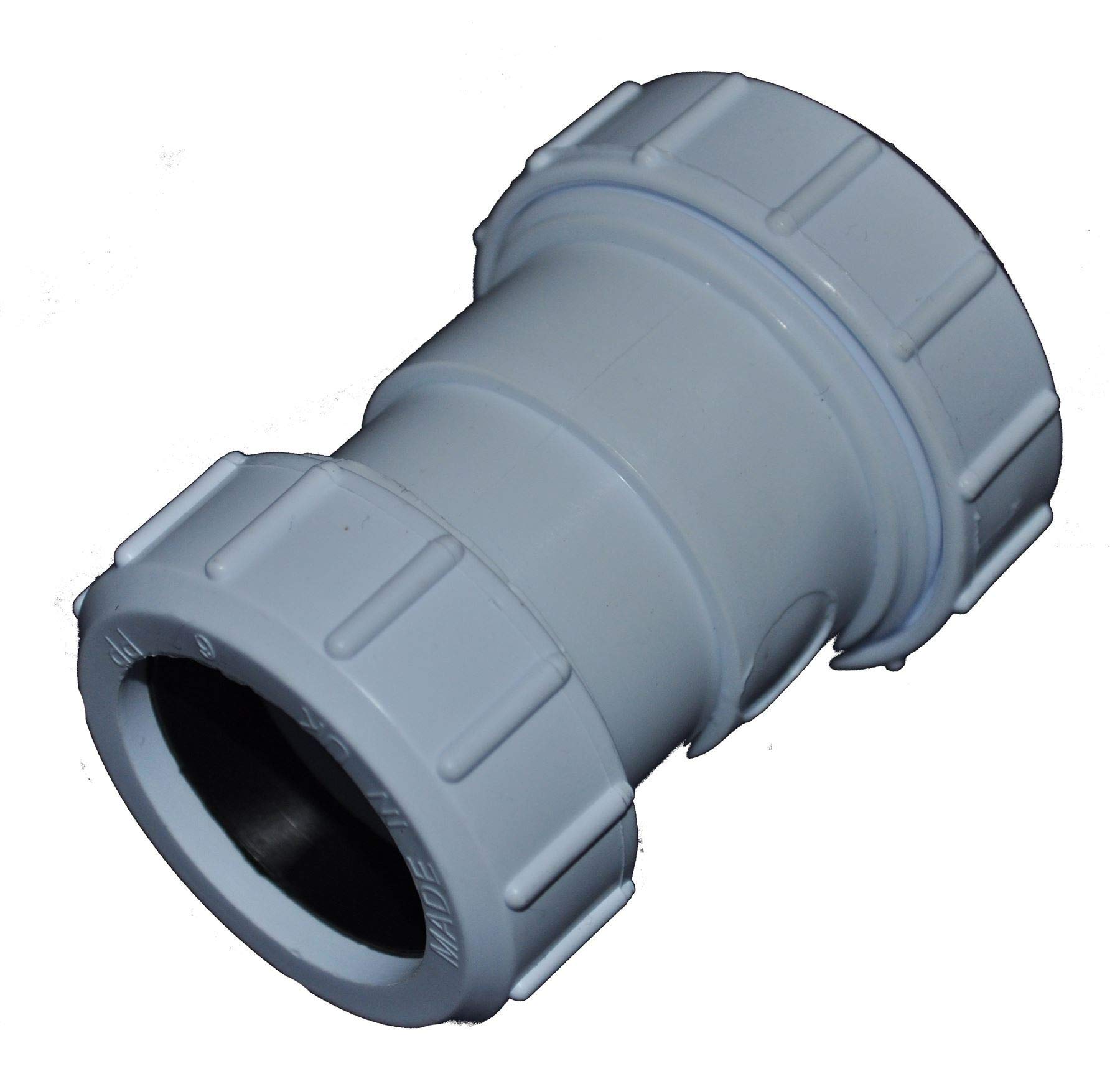 Compression 40mm x 32mm Waste Pipe Reducing Coupling - Pack of 2