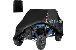 CLAWSCOVER UTV Cover 2 Seater Waterproof Outdoor,Side by Side ATV Covers,Durable Anti-UV All Weather Protection, Compatible with Polaris Ranger RZR Can-am Defender Yamaha Honda Pioneer,115" Lx59 Wx74.8 H