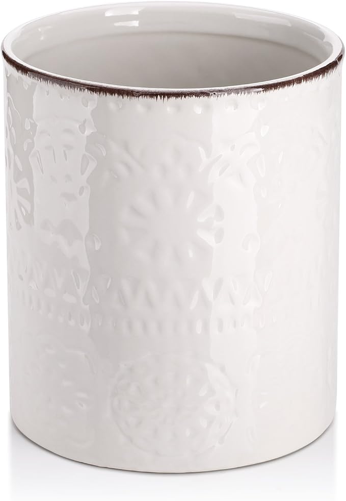 DOWAN Kitchen Utensil Holder, Large Farmhouse Utensil Holders for