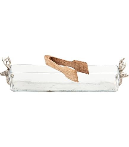 Mud Pie Metal Deer Cracker Dish Set — 'Eat, Drink & Be Merry' Decor With Removable Stoneware Bowl - View #8