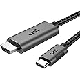 uni USB C to HDMI Cable 15ft (4K@60Hz), High Speed USB Type C to HDMI Cable, (Thunderbolt 3/4 Compatible) with MacBook Pro/Air2023, iPad Pro, Surface Book 2, XPS, Samsung S8-S23, iPhone 15 Pro/Max