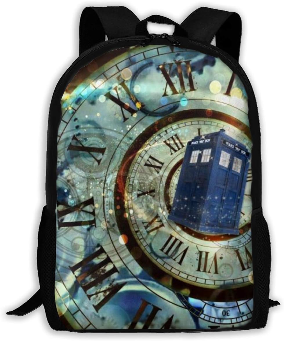 Doctor Dr Who Police Box School Backpacks Student Bookbag Casual Shoulder Daypack Travel Back Pack for Men Women Teen Boys Girls