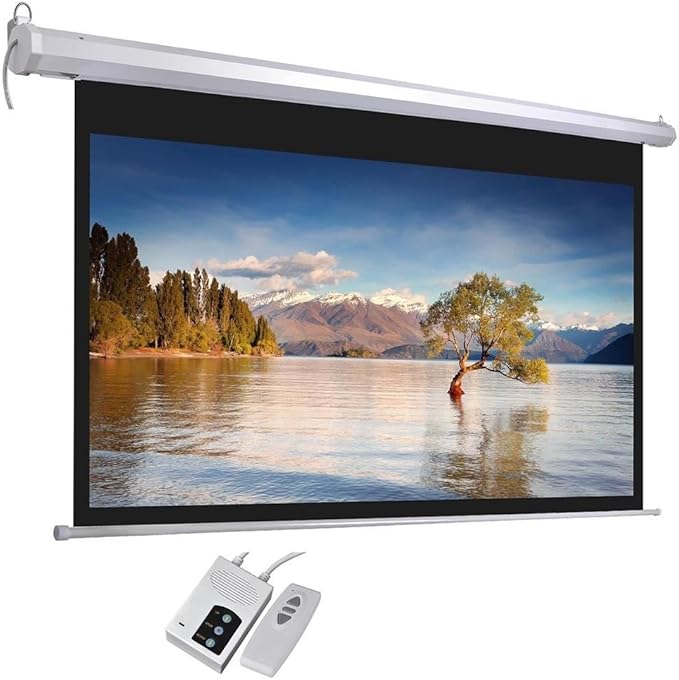 Automatic Electric Projector Screen Wall Mounted 92" 169 Amazon.ca