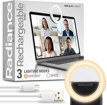 Radiance Selfie Ring Light For IPhone, Laptop, Zoom, Video Conferencing