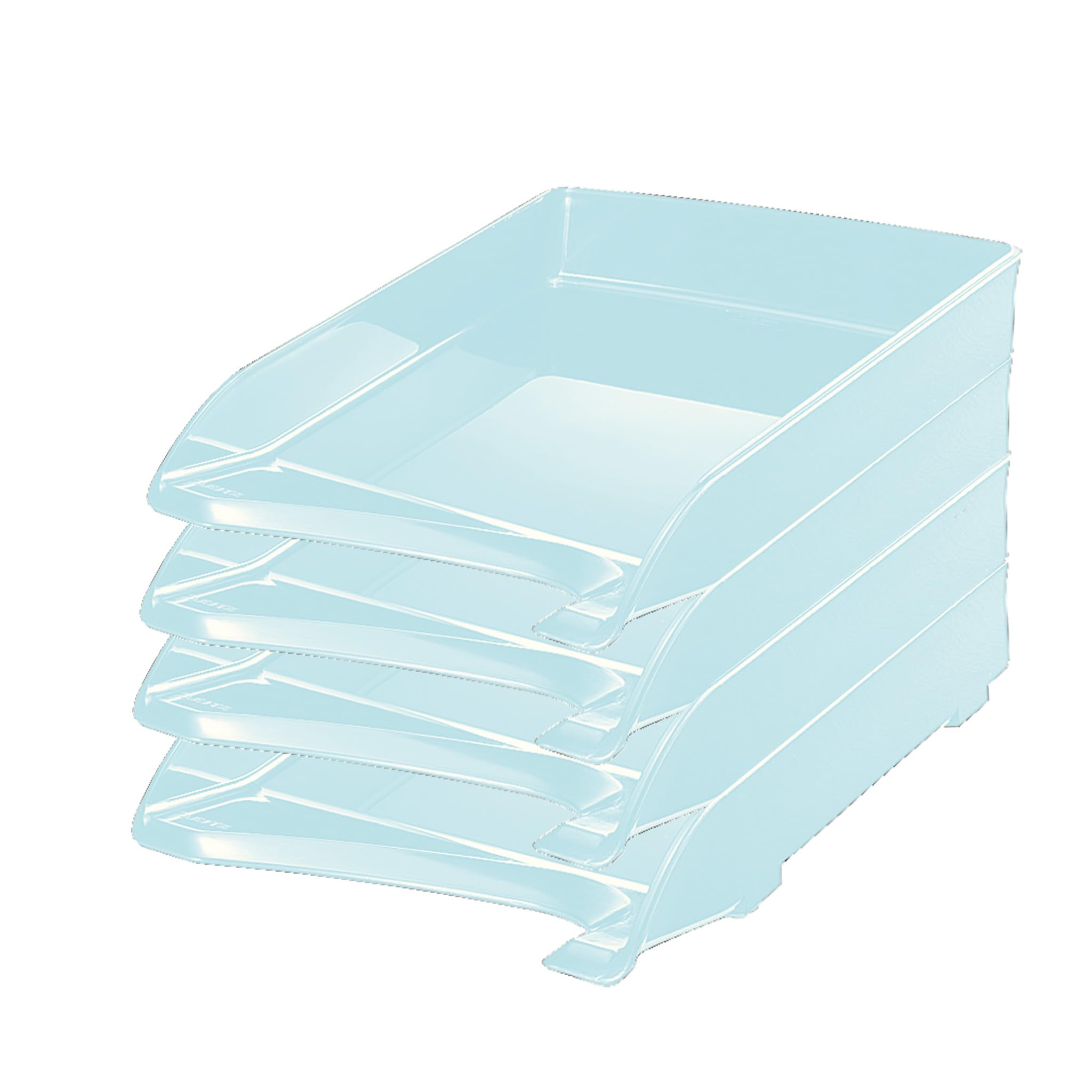 Leitz 52200002 Letter Tray A4 Transparent Elegant Pack of 4