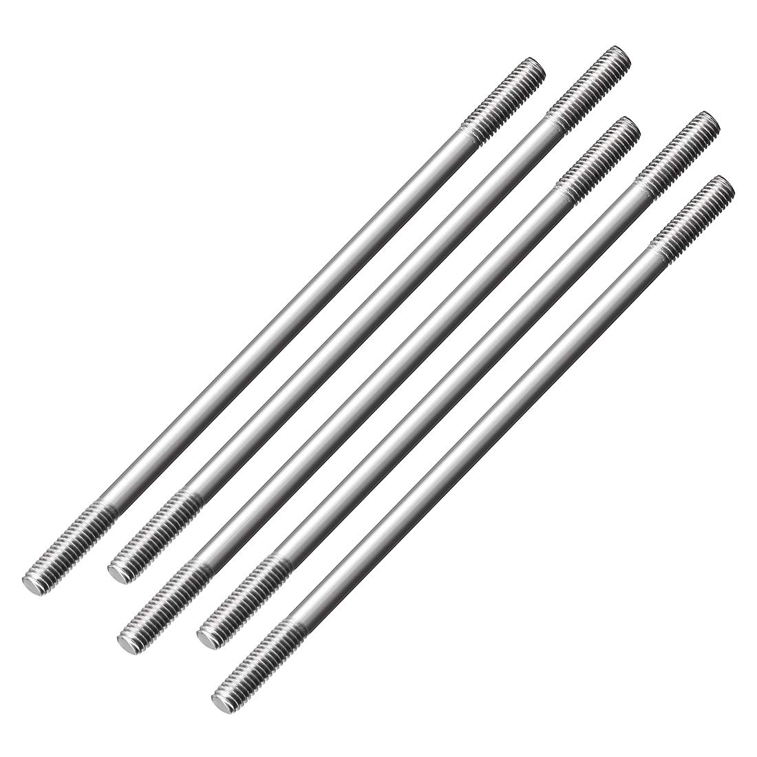 uxcell M3x75mm Pushrod Connector Stainless Steel Rod Linkage,for RC Boat,Car,Airplane,Helicopter,5pcs