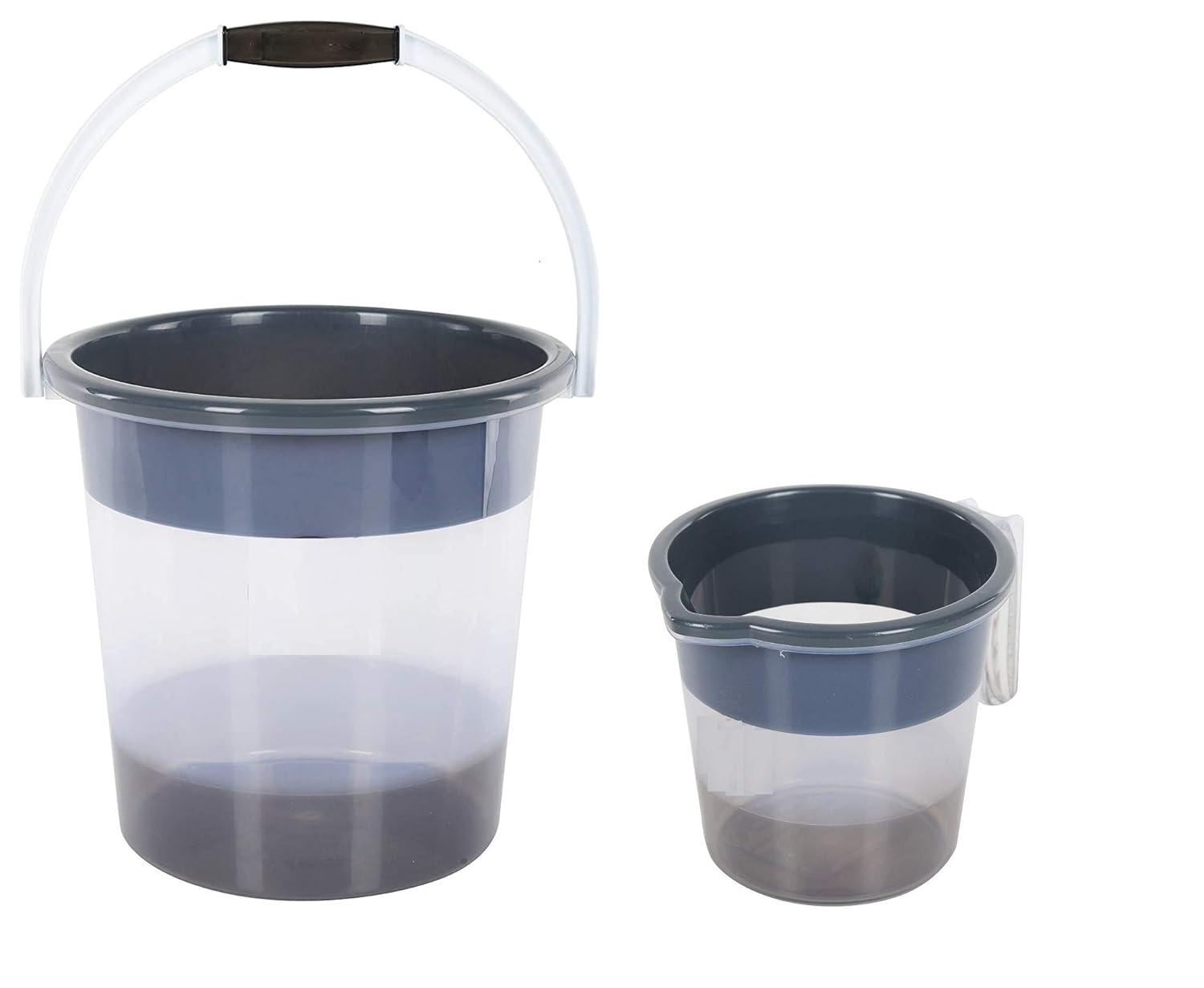 Aarohi13 Bucket and Mug Set for Bathroom 2pcs 20 Litre (Grey) Amazon