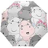 Sletend Automatic Umbrella One Touch Auto Open and Close Button Compact Travel Umbrella for Women Men Kid