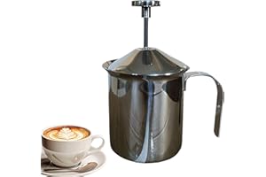 Manual Frother - Stainless Steel Coffee Frother | Handheld Coffee Milk Frothing Pitchers,for Hot Chocolate Latte Cappuccino B
