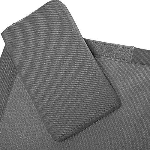 tillvex Relaxliege Gartenliege faltbar | Liegestuhl wetterfest | Schwungliege 180 kg Belastung | Gartenstuhl atmungsaktiv (Anthrazit) – Bild 8