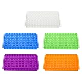 PATIKIL 96 Wells Tube Rack, 1set Vial Rack Double