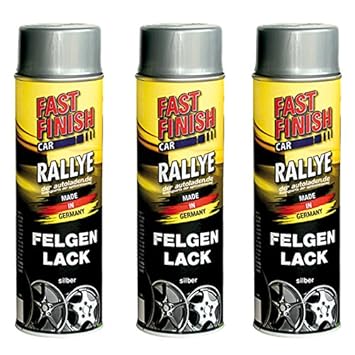 Motip Dupli - Fast Finish Felgenlack silber Autolack Rallye Spraydose 500ml 3 Stück