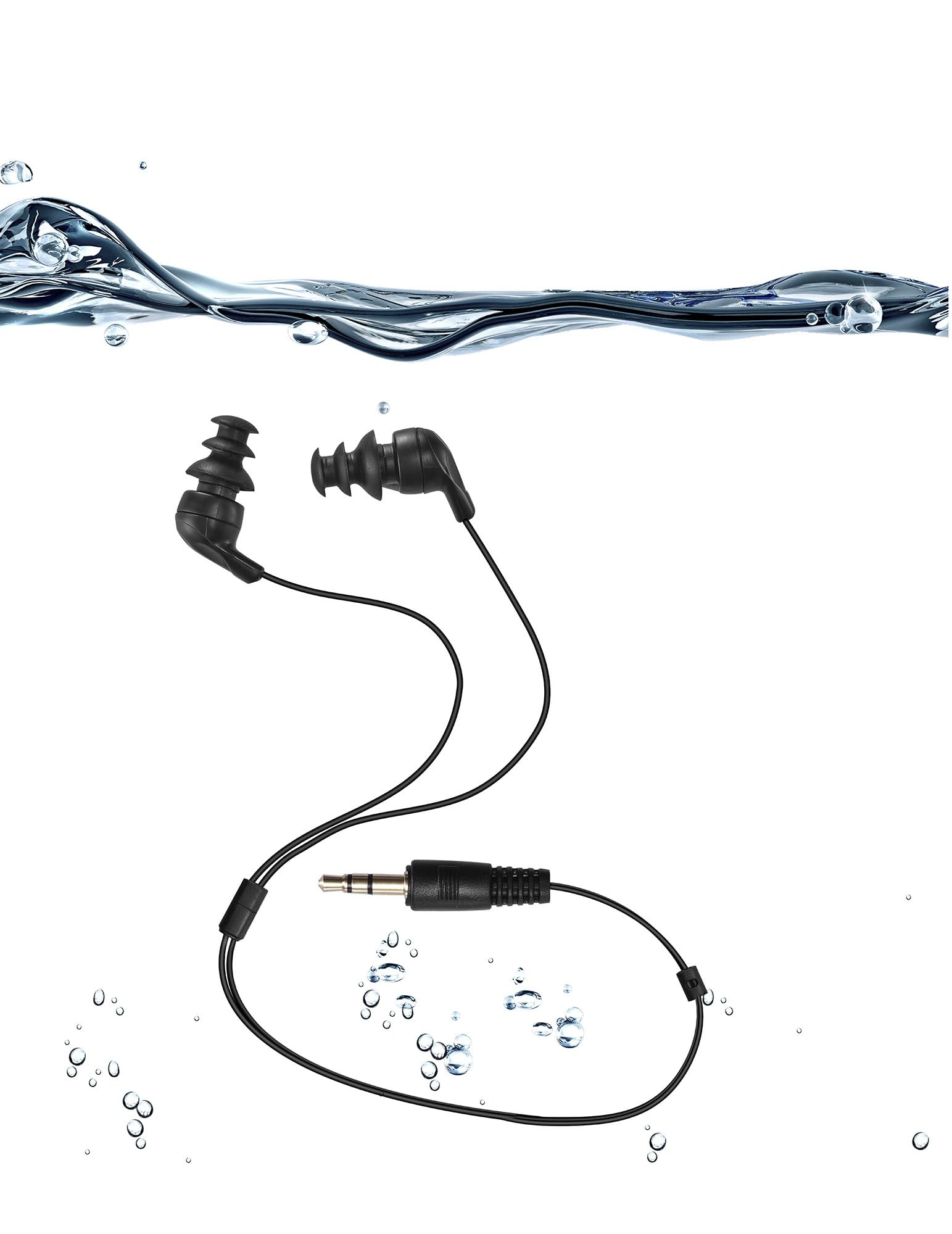 SEWOBYE Waterproof Headphones with Adjustable Earbuds Waterproof MP3 Player