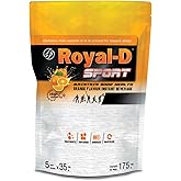 Royal-D Sport Electrolyte Powder - Orange Flavor | Instant Hydration & Energy with Vitamins B & C, Sodium, and Potassium - 6.15 Oz, Pouch (6 Sachets)