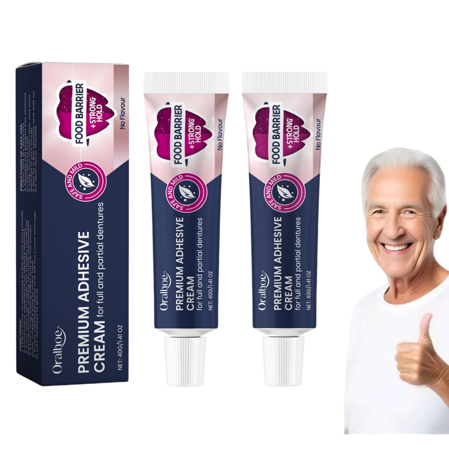 Photo 1 of 2PCS Thermoplastic Denture Adhesive, Extra Strong and Durable Denture Adhesive, Long Lasting, Lasts up to 4 Days, Suitable for All Ages