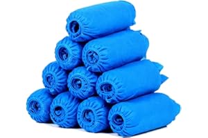 100 Pack450grams Disposable Shoe Covers Durable Waterproof & Anti-Slip Boot Covers for Indoor Floor Carpet, Home, Museum, Con