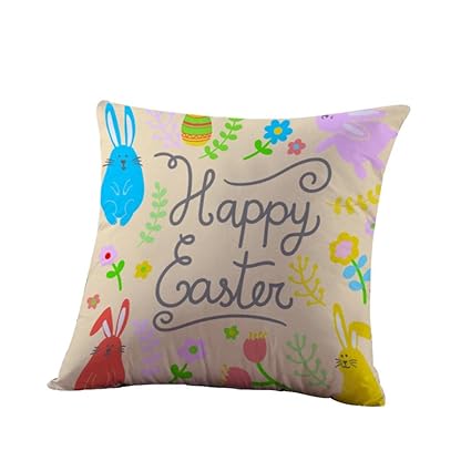 Amazon Com Nxda Pillow Case Happy Easter Easter Egg Printing