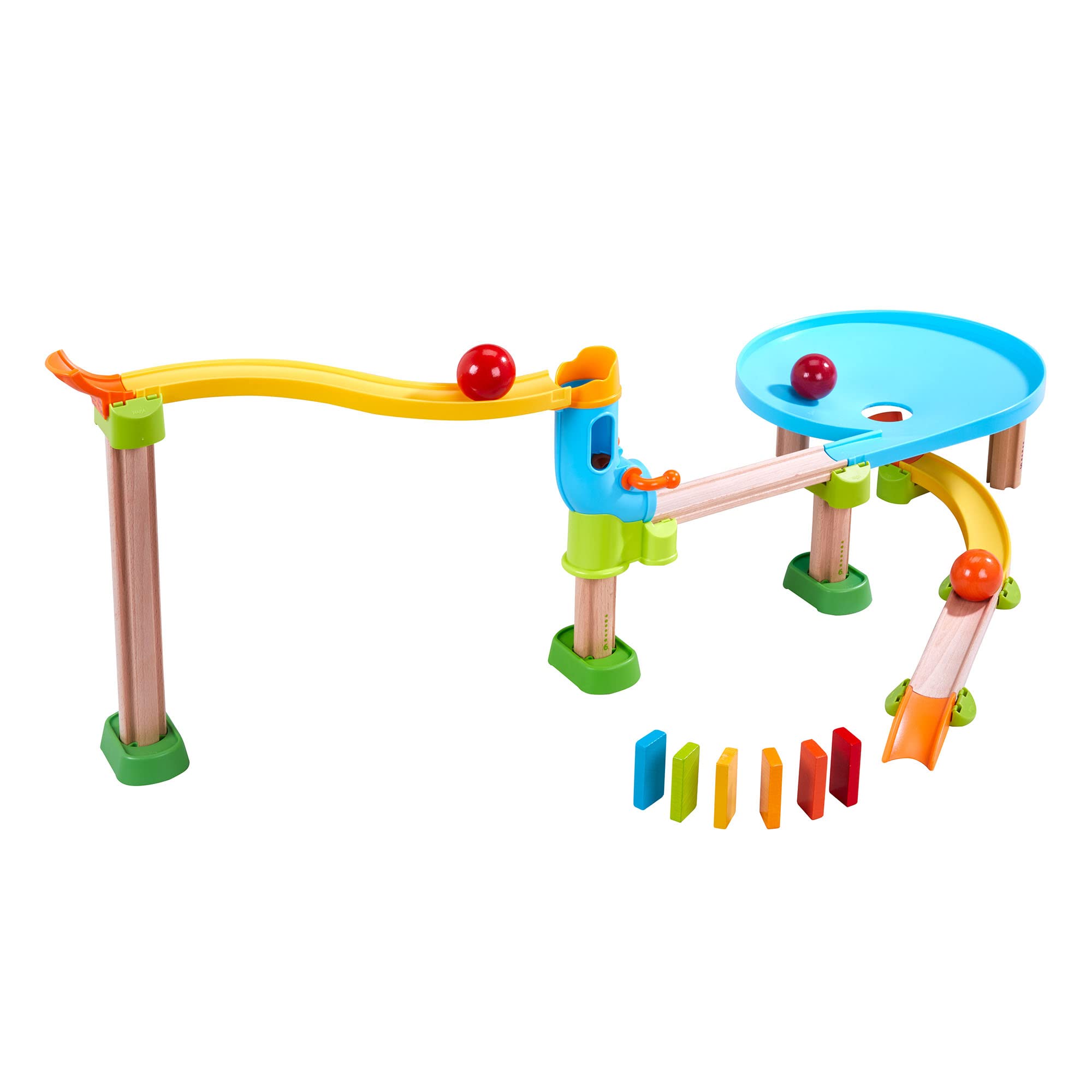 HABA Kullerbu Traffic Jam Ball Track 33 Piece Set with Funnel