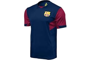Icon Sports Men Compatible with FC Barcelona Officially Licensed Soccer Poly Shirt Jersey -07