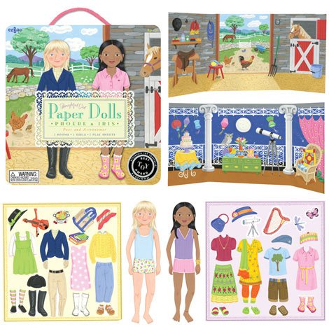 Eeboo Poet and Astronomer Paper Dolls
