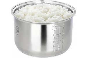 Rice Cooker Stainless Steel Inner Pot Compatible with Tiger JBV-A18U (10 Cup), Uncoated 304 Replacement Liner & Bowl, Easy to