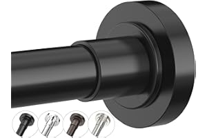 Shower Curtain Rod Adjustable 29-74 Inches, Spring Tension Shower Rod Stainless Steel 1 Inch Diameter Telescoping Curtain Rod