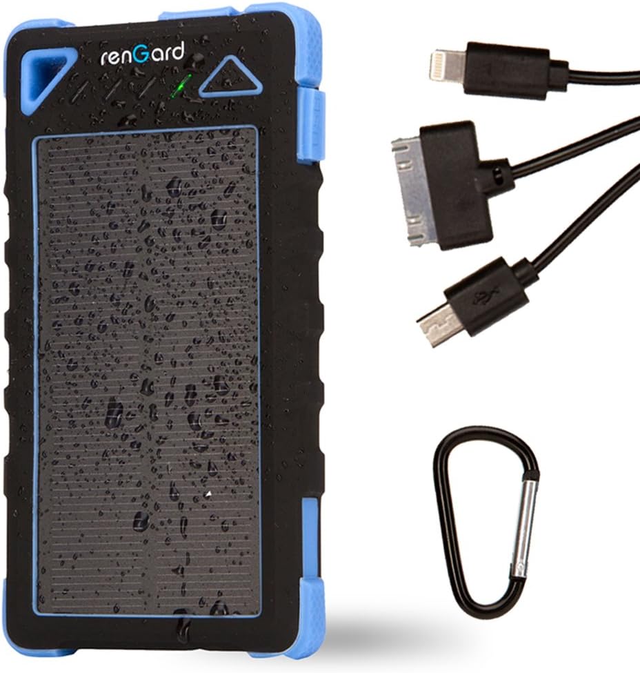 RenGard 18W Ultra-efficient Solar Panel Phone Battery Charger for Smartphones & Tablets:Android (Graip)