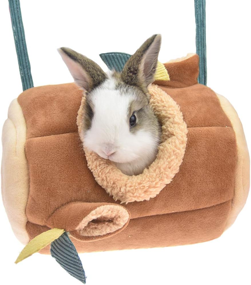 FLAdorepet Stump Hanging Guinea Pig Hamster Squirrel Bed Hammock for Cage Small Animal Rabbit Chinchilla Bed House for Rat Hedgehog Snuggle Sack