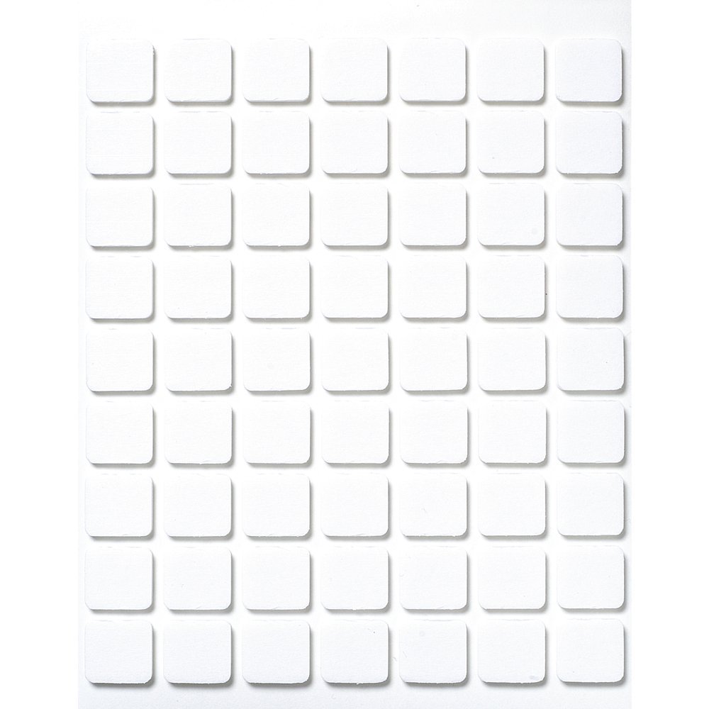 RAYHER HOBBY Pack of 63 Self-Adhesive Squares for Scrapbooking, Card Making and Papercraft, Double-Sided Glue Squares, 11x12x2mm, 3387300